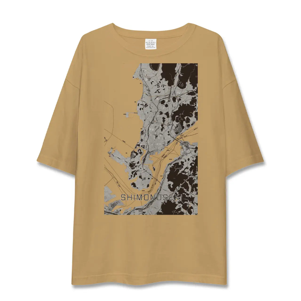 【下関(山口県)】地図柄ビッグシルエットTシャツ
