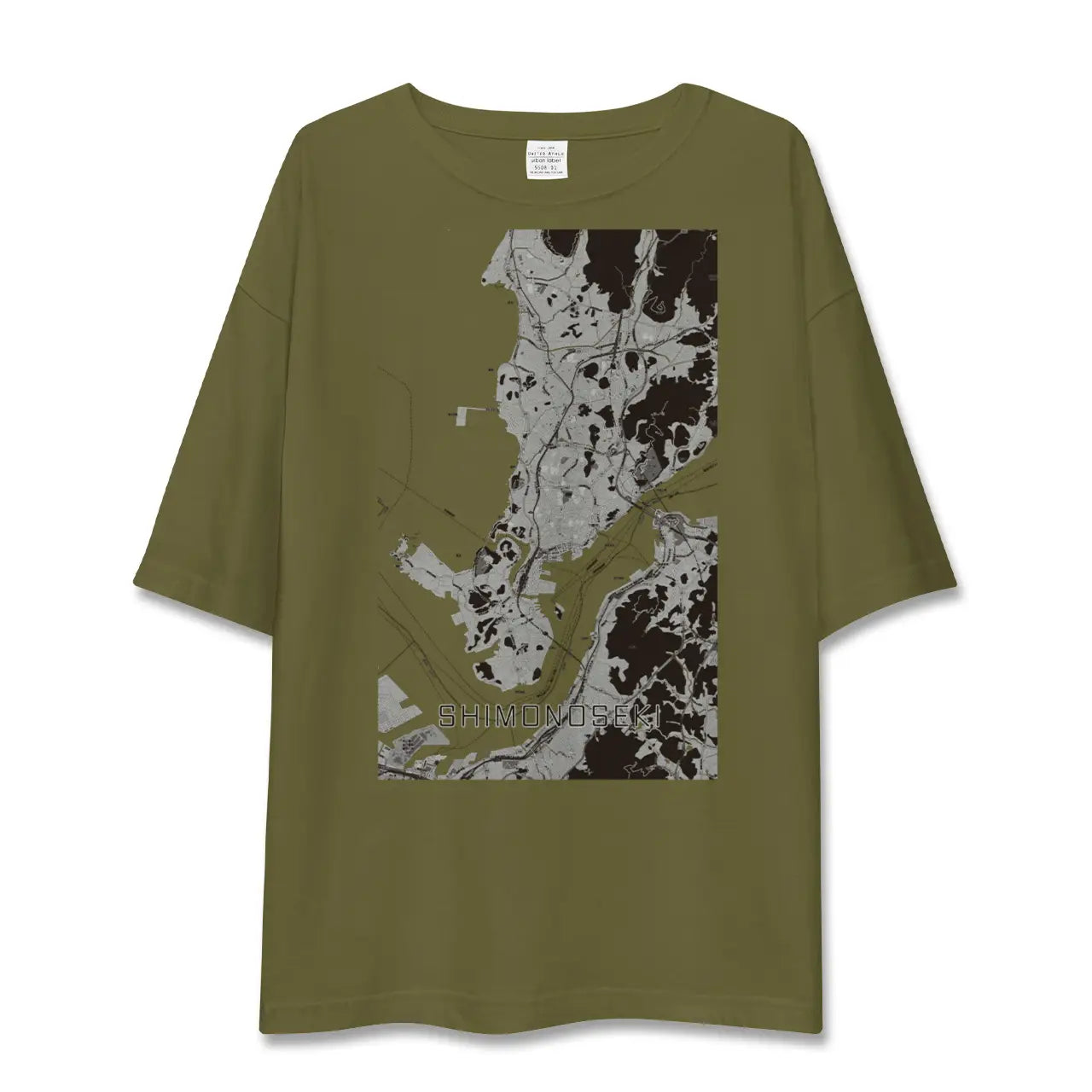 【下関(山口県)】地図柄ビッグシルエットTシャツ