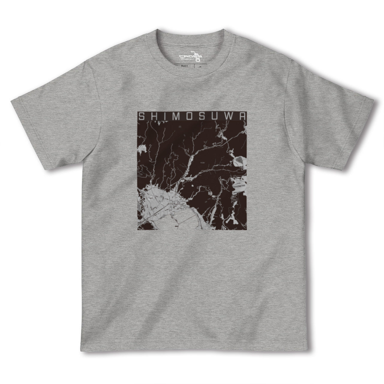 【下諏訪(長野県)】地図柄ヘビーウェイトTシャツ