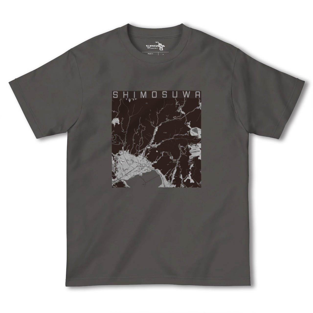 【下諏訪(長野県)】地図柄ヘビーウェイトTシャツ