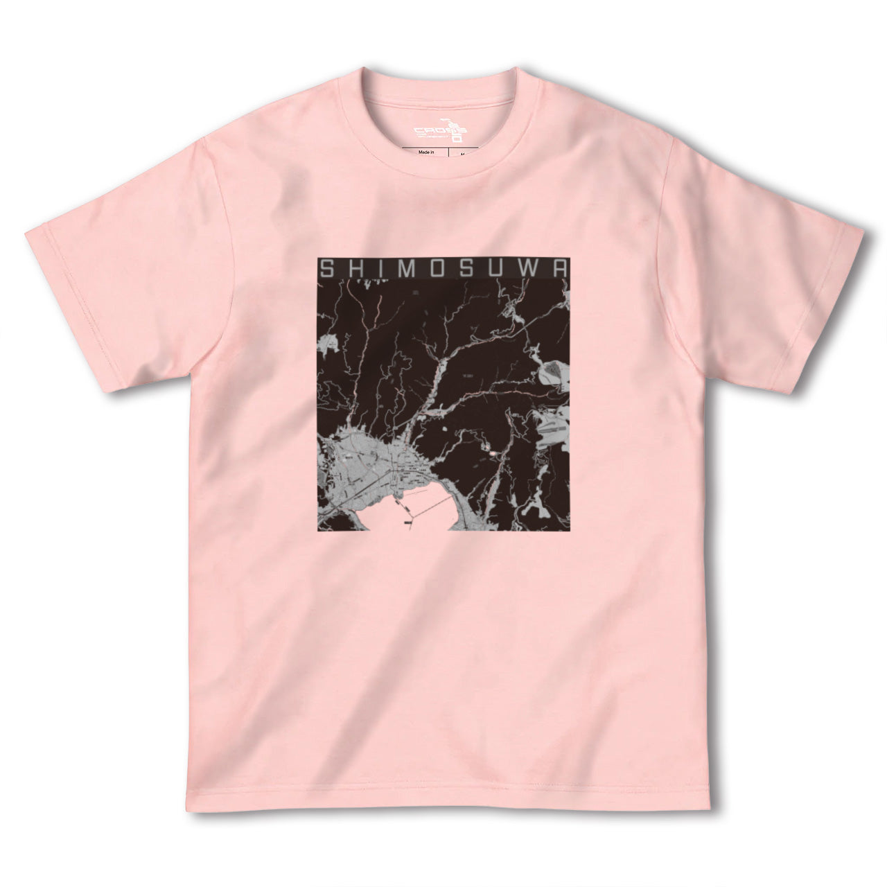 【下諏訪(長野県)】地図柄ヘビーウェイトTシャツ