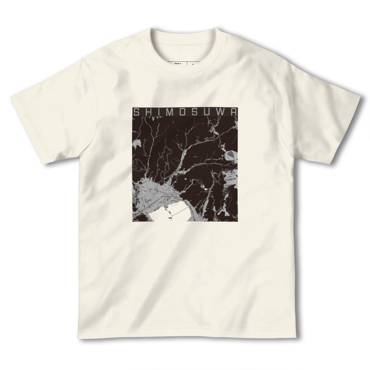【下諏訪(長野県)】地図柄ヘビーウェイトTシャツ
