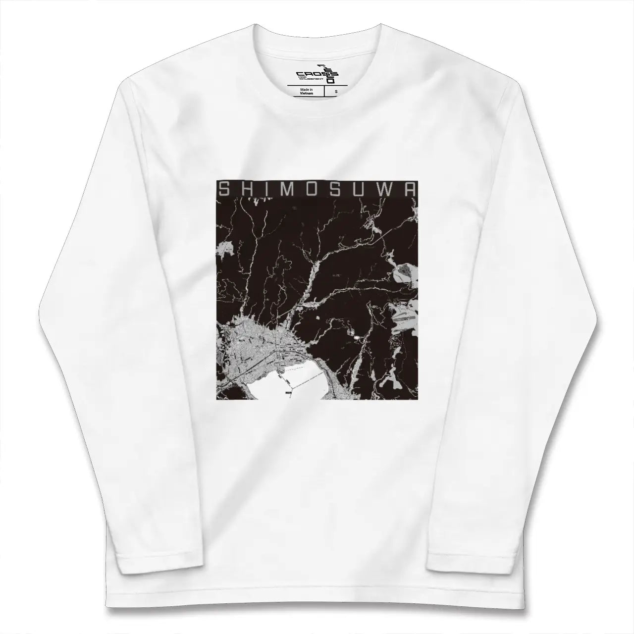 【下諏訪(長野県)】地図柄ロングスリーブTシャツ