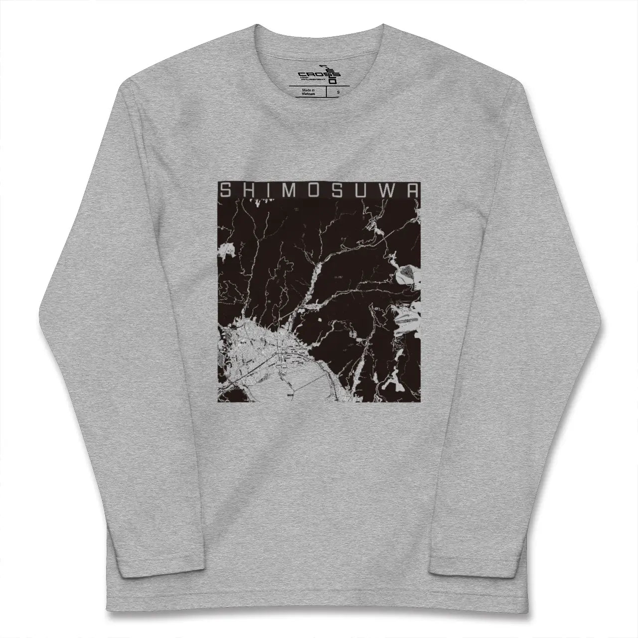 【下諏訪(長野県)】地図柄ロングスリーブTシャツ