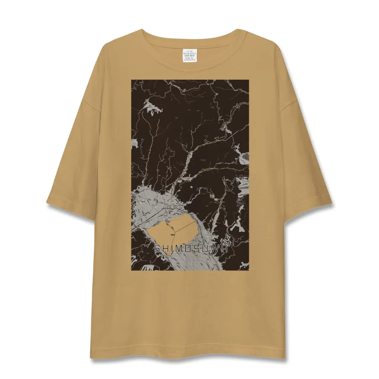 【下諏訪(長野県)】地図柄ビッグシルエットTシャツ