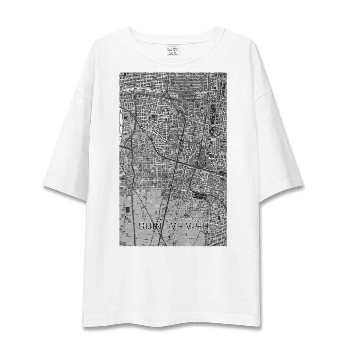 【新今宮(大阪府)】地図柄ビッグシルエットTシャツ