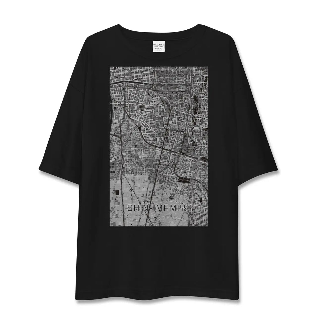 【新今宮(大阪府)】地図柄ビッグシルエットTシャツ