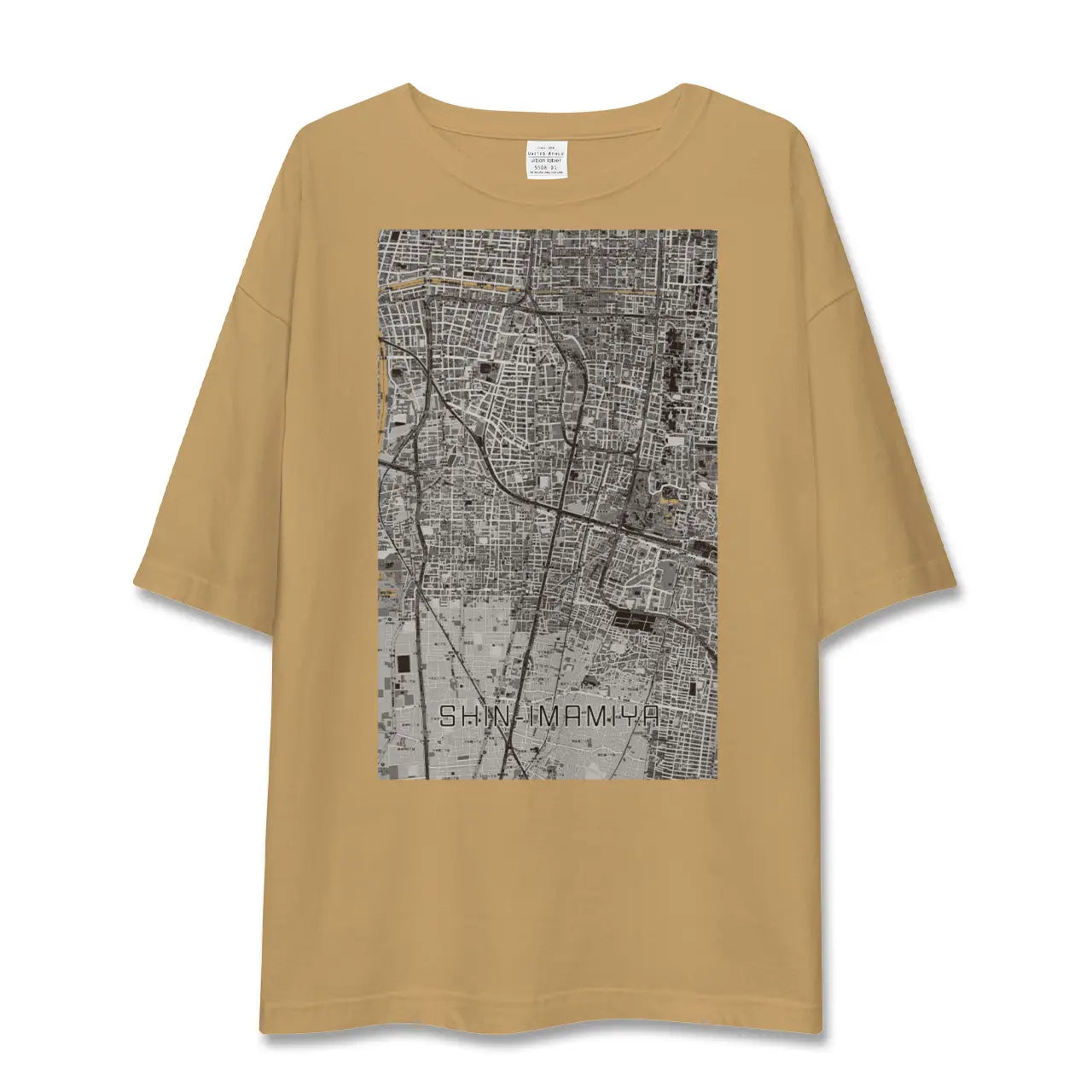 【新今宮(大阪府)】地図柄ビッグシルエットTシャツ