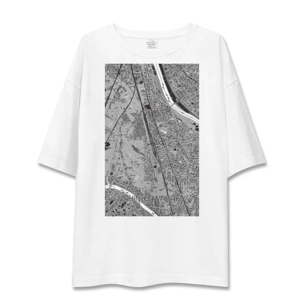 【新川崎(神奈川県)】地図柄ビッグシルエットTシャツ