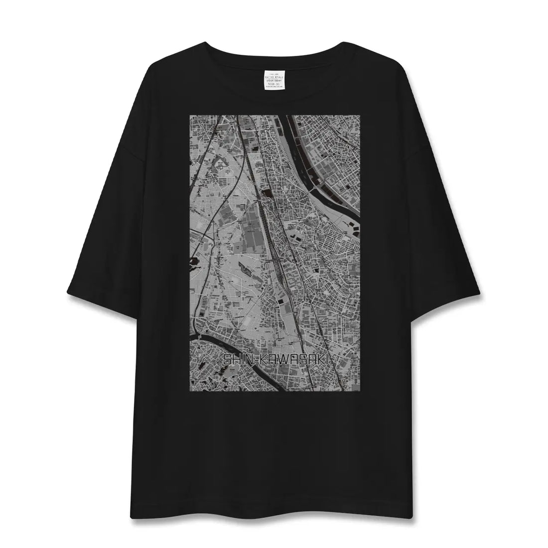 【新川崎(神奈川県)】地図柄ビッグシルエットTシャツ