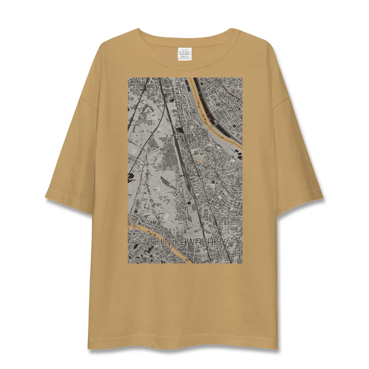 【新川崎(神奈川県)】地図柄ビッグシルエットTシャツ