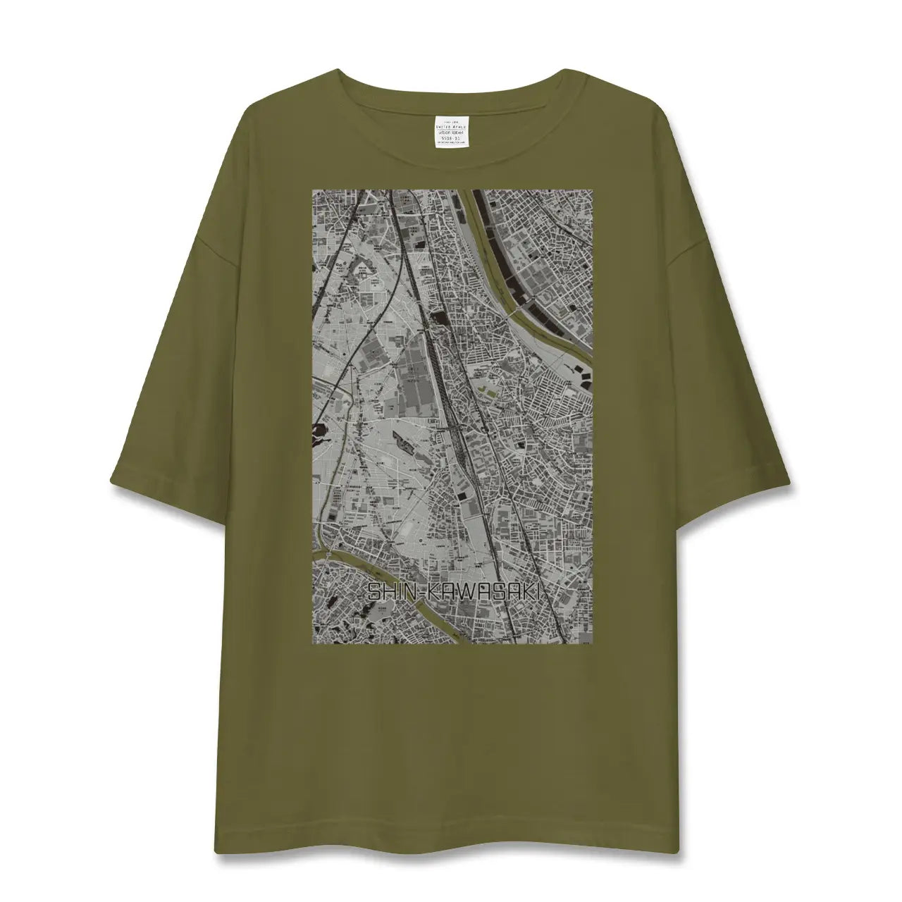 【新川崎(神奈川県)】地図柄ビッグシルエットTシャツ