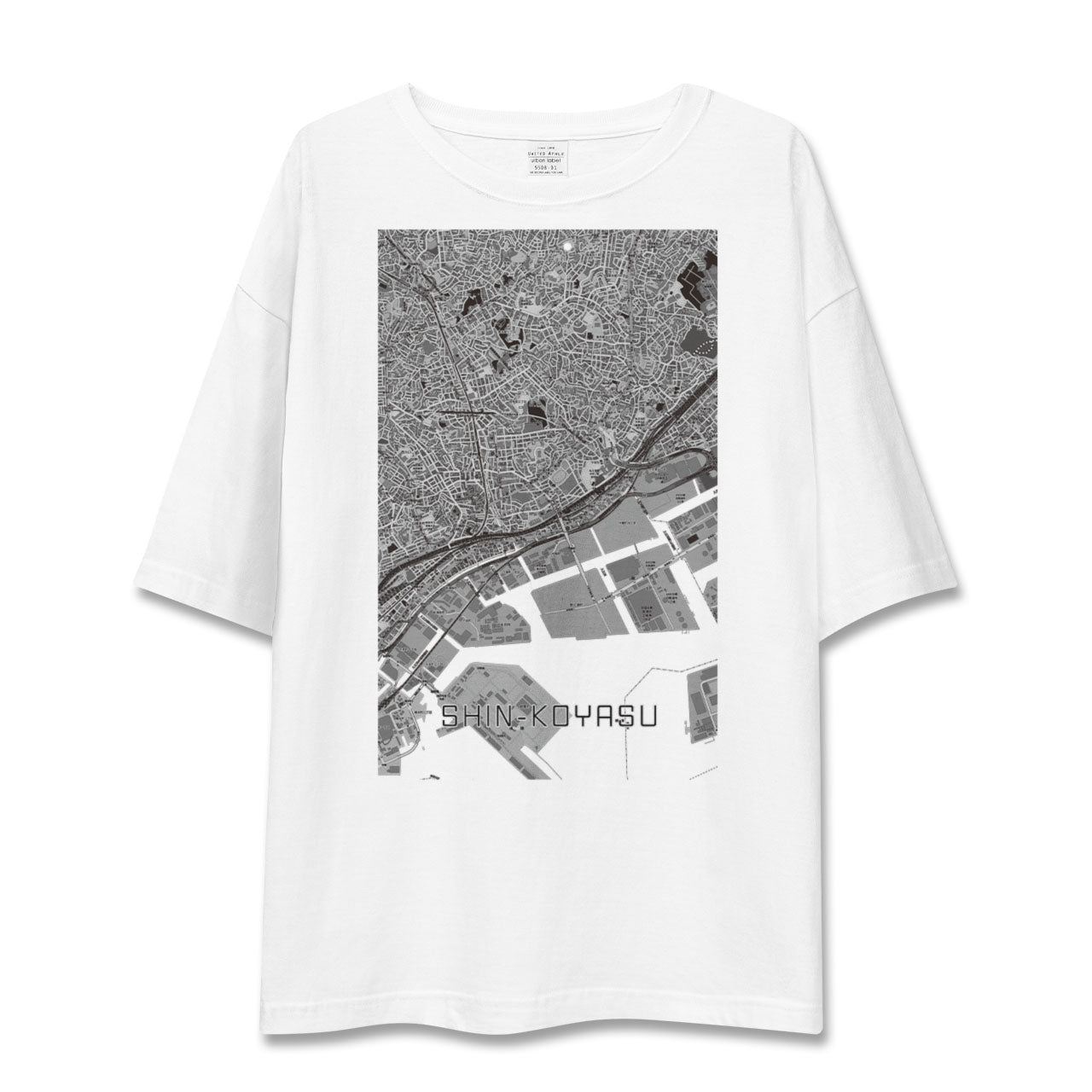 【新子安(神奈川県)】地図柄ビッグシルエットTシャツ