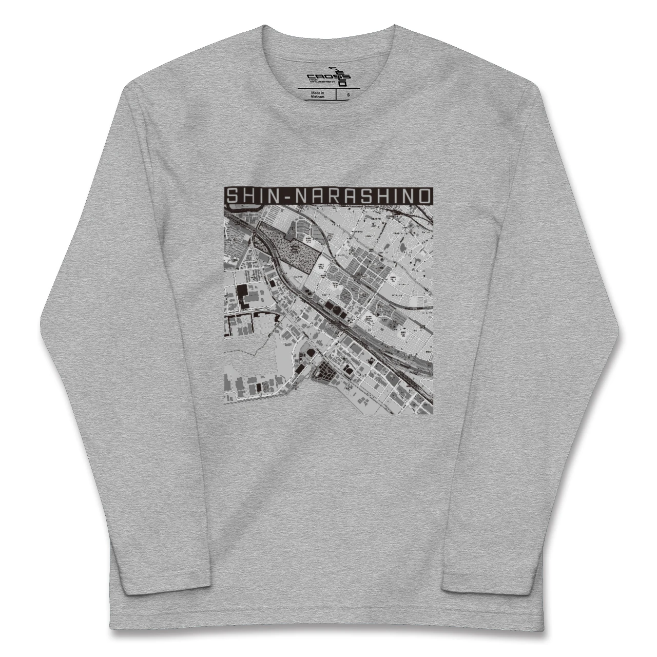 【新習志野(千葉県)】地図柄ロングスリーブTシャツ