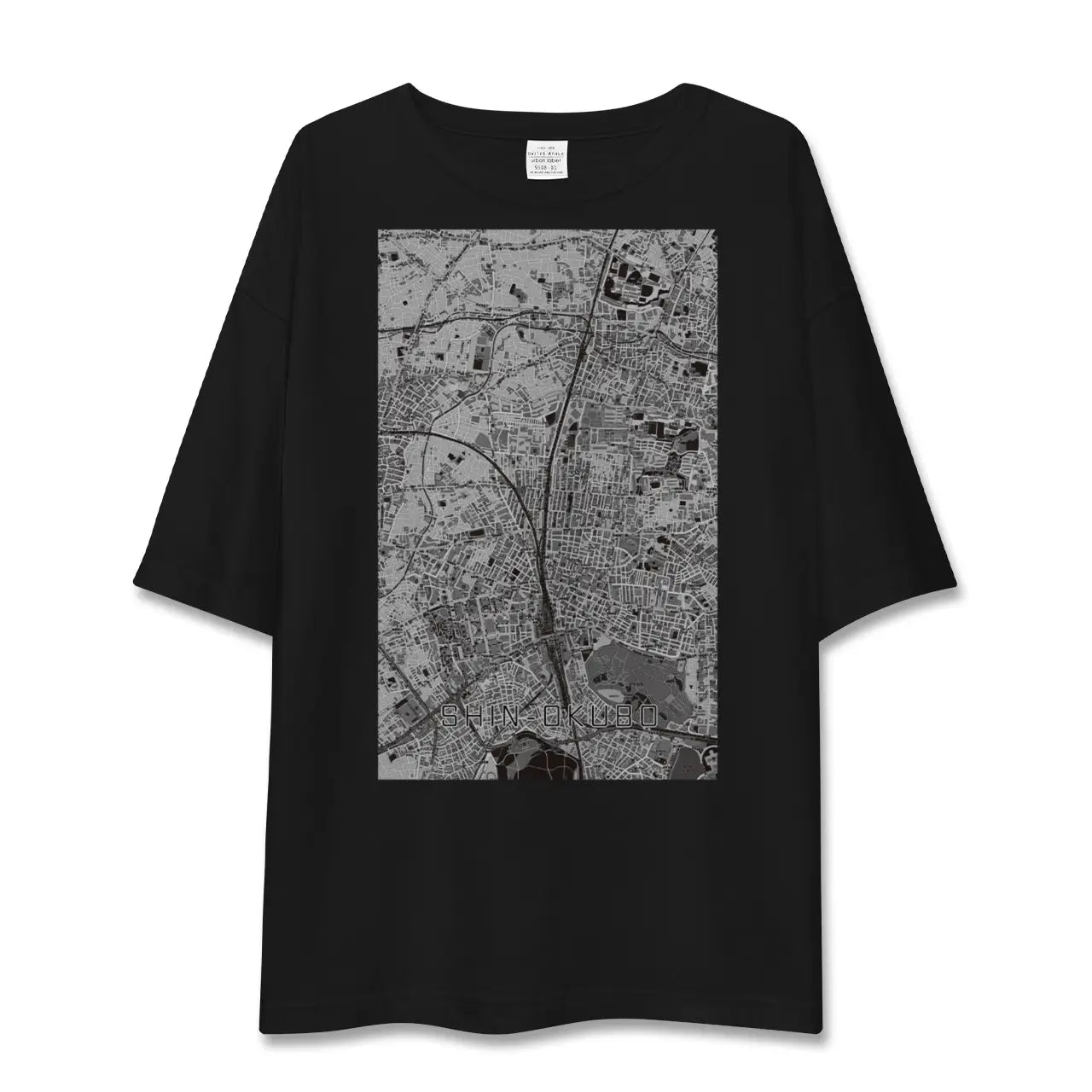 【新大久保(東京都)】地図柄ビッグシルエットTシャツ