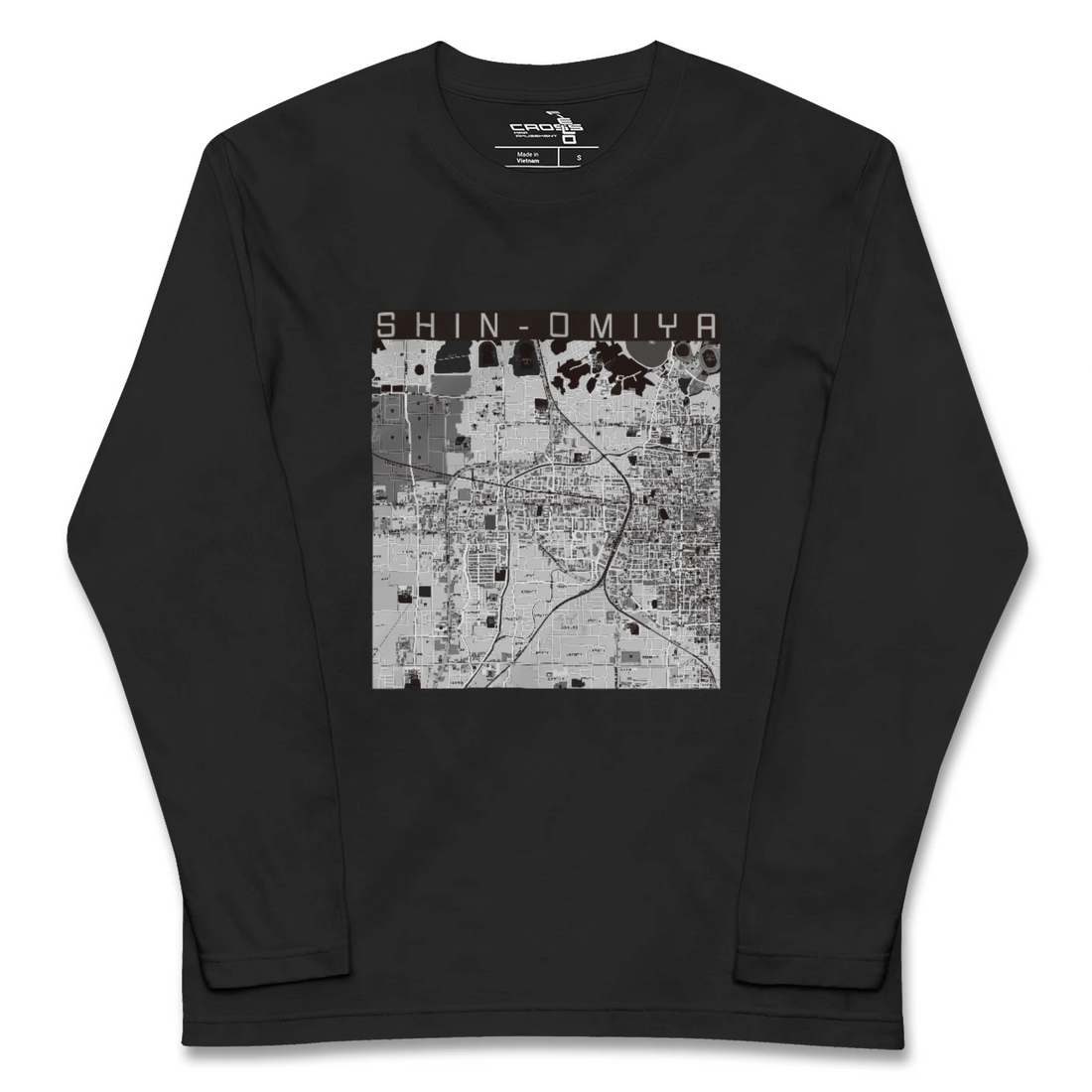 【新大宮(奈良県)】地図柄ロングスリーブTシャツ