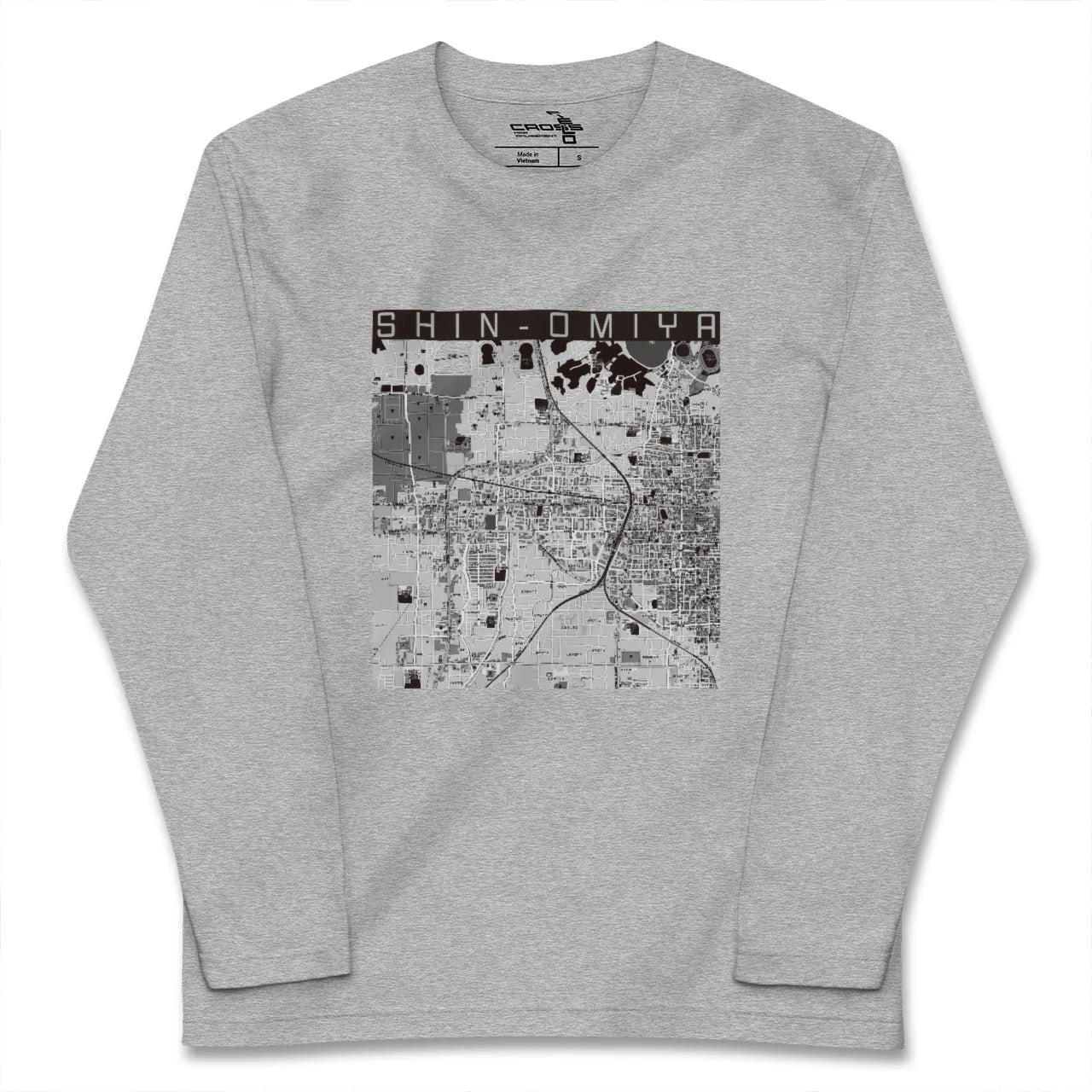 【新大宮(奈良県)】地図柄ロングスリーブTシャツ