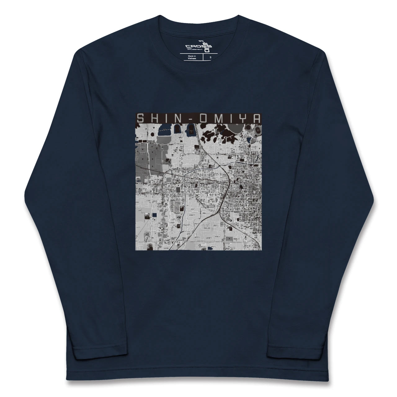 【新大宮(奈良県)】地図柄ロングスリーブTシャツ