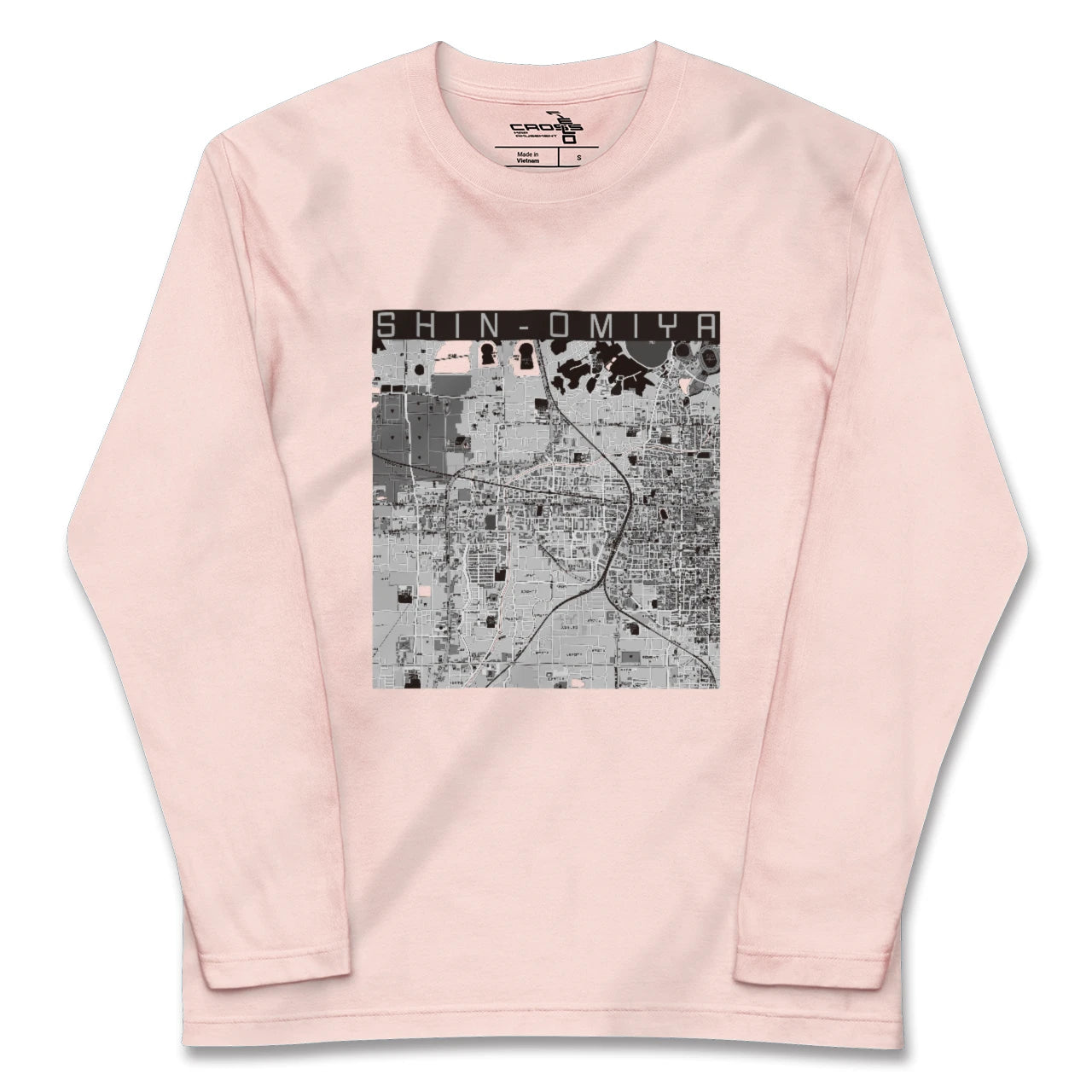 【新大宮(奈良県)】地図柄ロングスリーブTシャツ