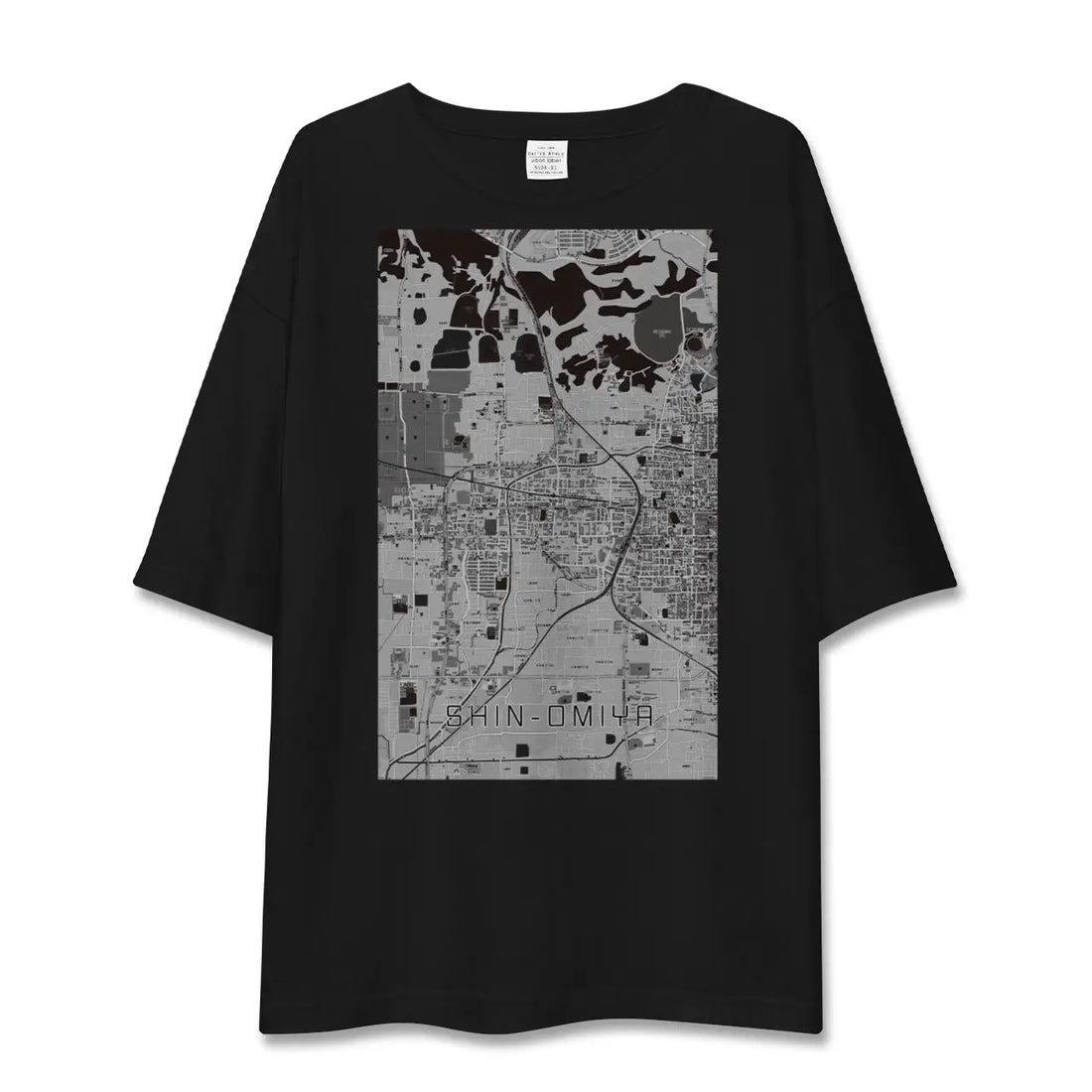 【新大宮(奈良県)】地図柄ビッグシルエットTシャツ