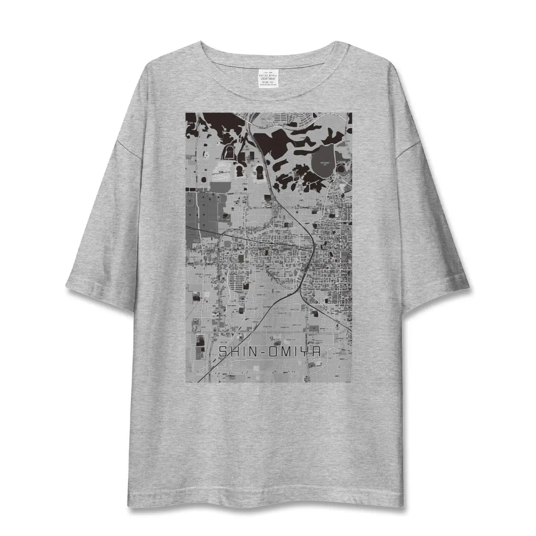 【新大宮(奈良県)】地図柄ビッグシルエットTシャツ