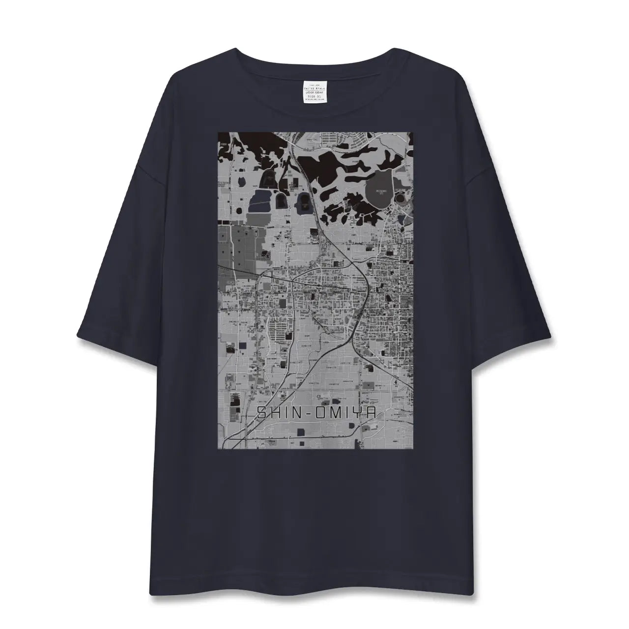 【新大宮(奈良県)】地図柄ビッグシルエットTシャツ