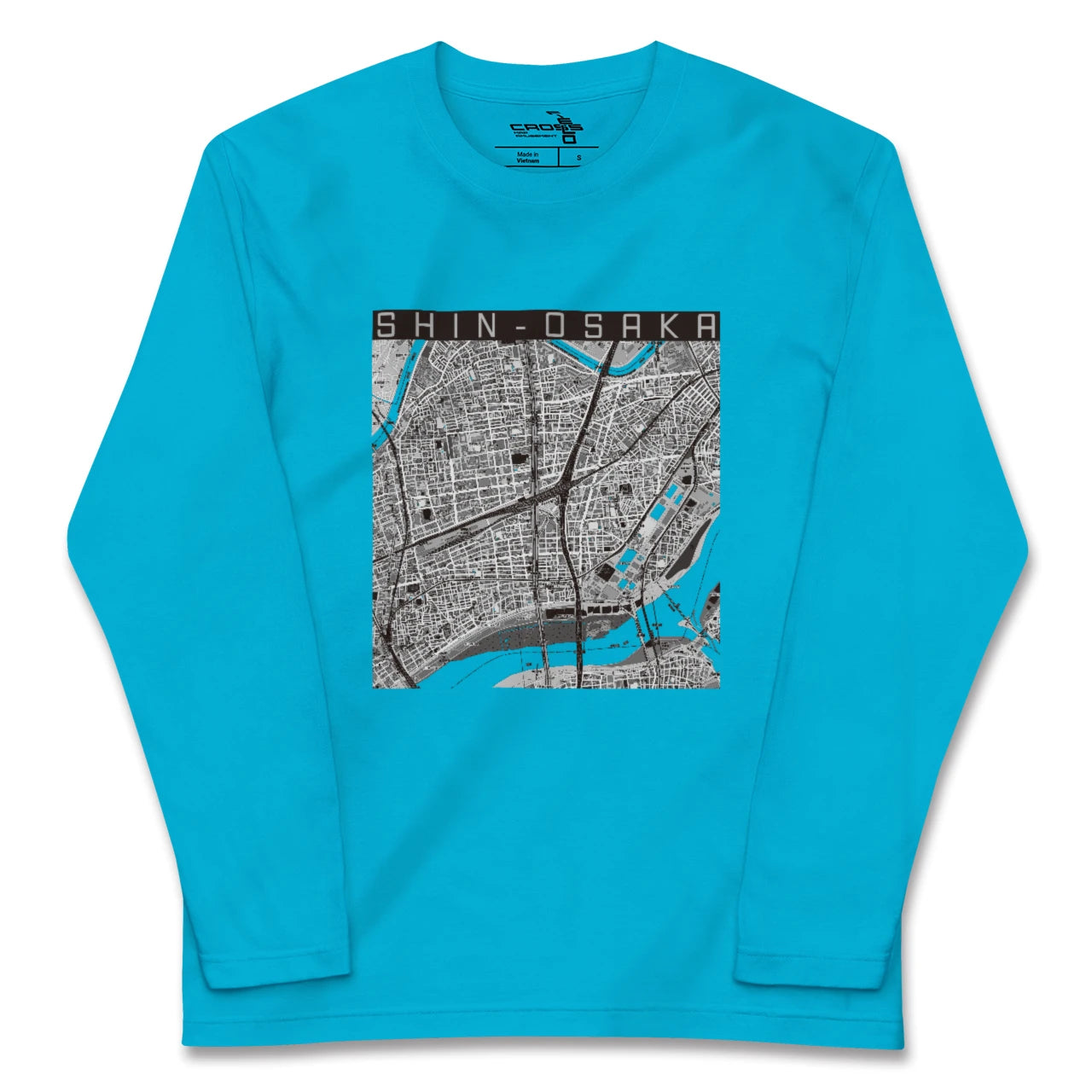 【新大阪(大阪府)】地図柄ロングスリーブTシャツ