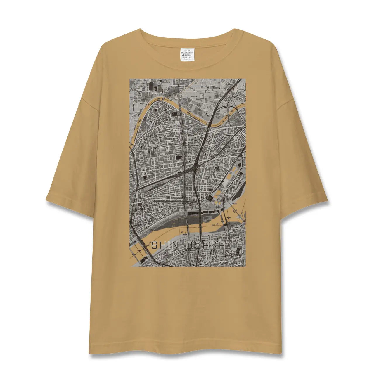 【新大阪(大阪府)】地図柄ビッグシルエットTシャツ