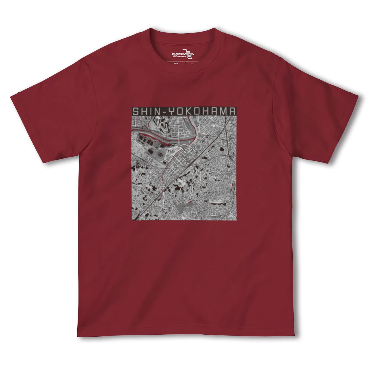 【新横浜(神奈川県)】地図柄ヘビーウェイトTシャツ