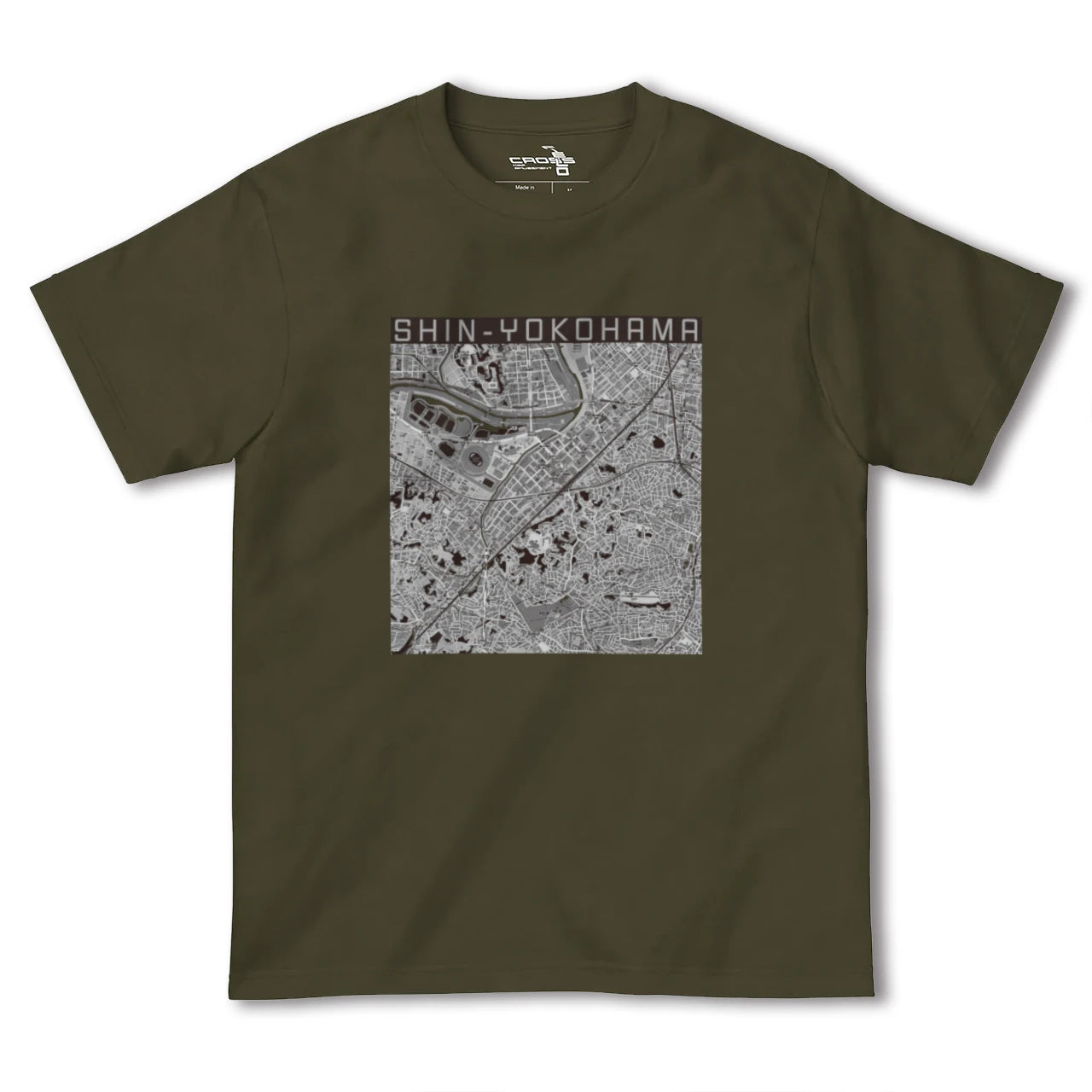 【新横浜(神奈川県)】地図柄ヘビーウェイトTシャツ