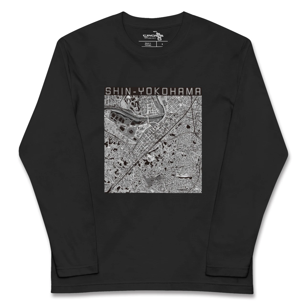 【新横浜(神奈川県)】地図柄ロングスリーブTシャツ