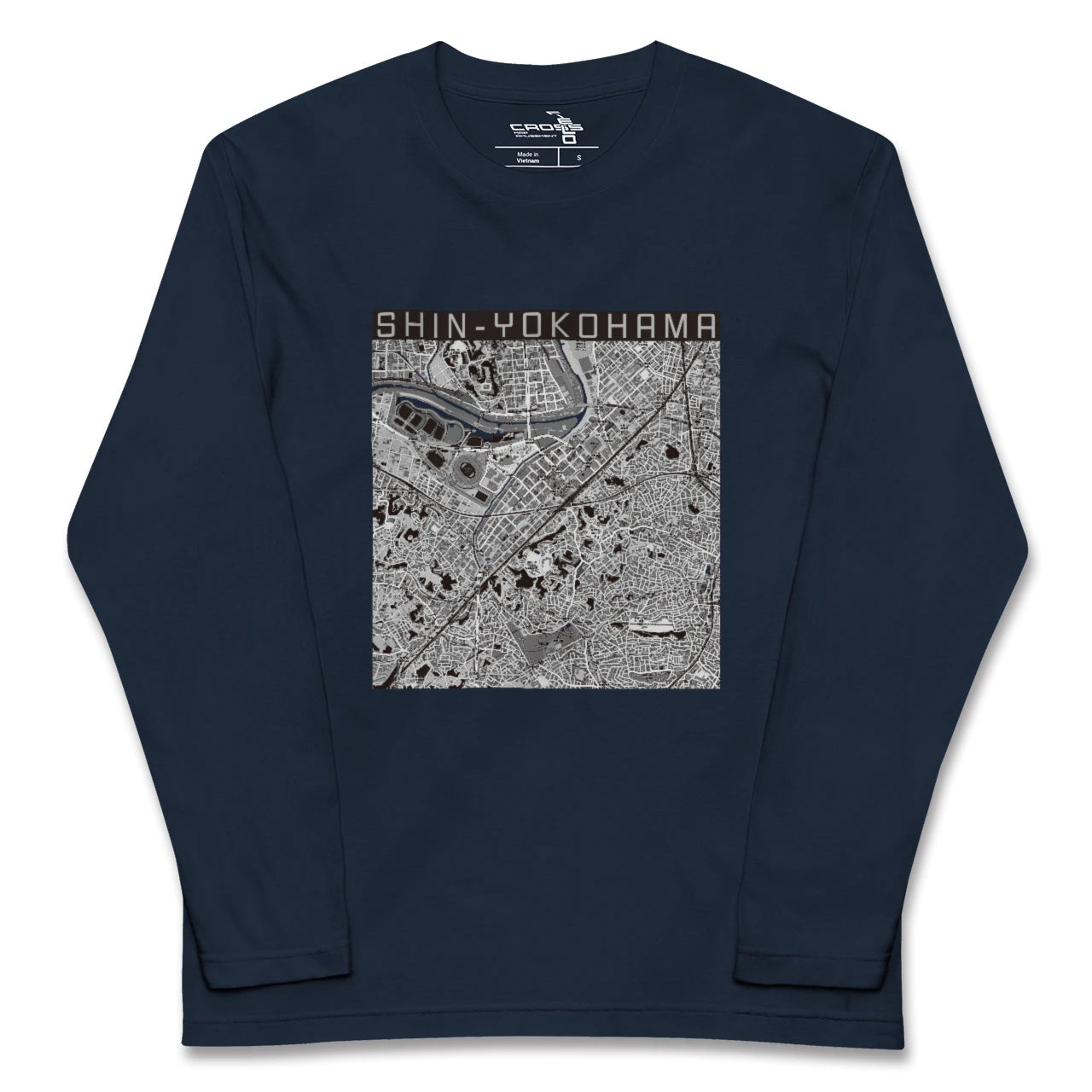 【新横浜(神奈川県)】地図柄ロングスリーブTシャツ