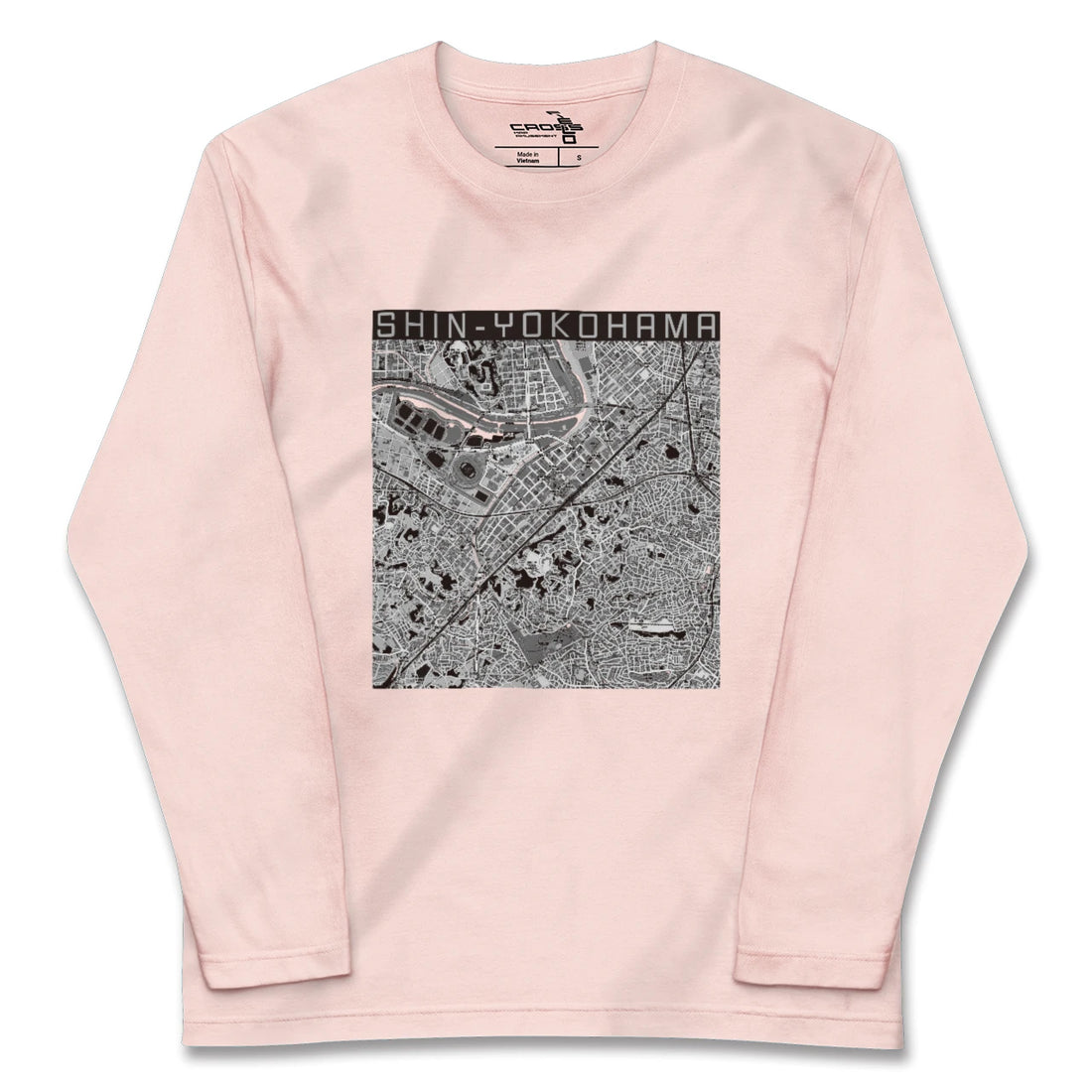 【新横浜(神奈川県)】地図柄ロングスリーブTシャツ