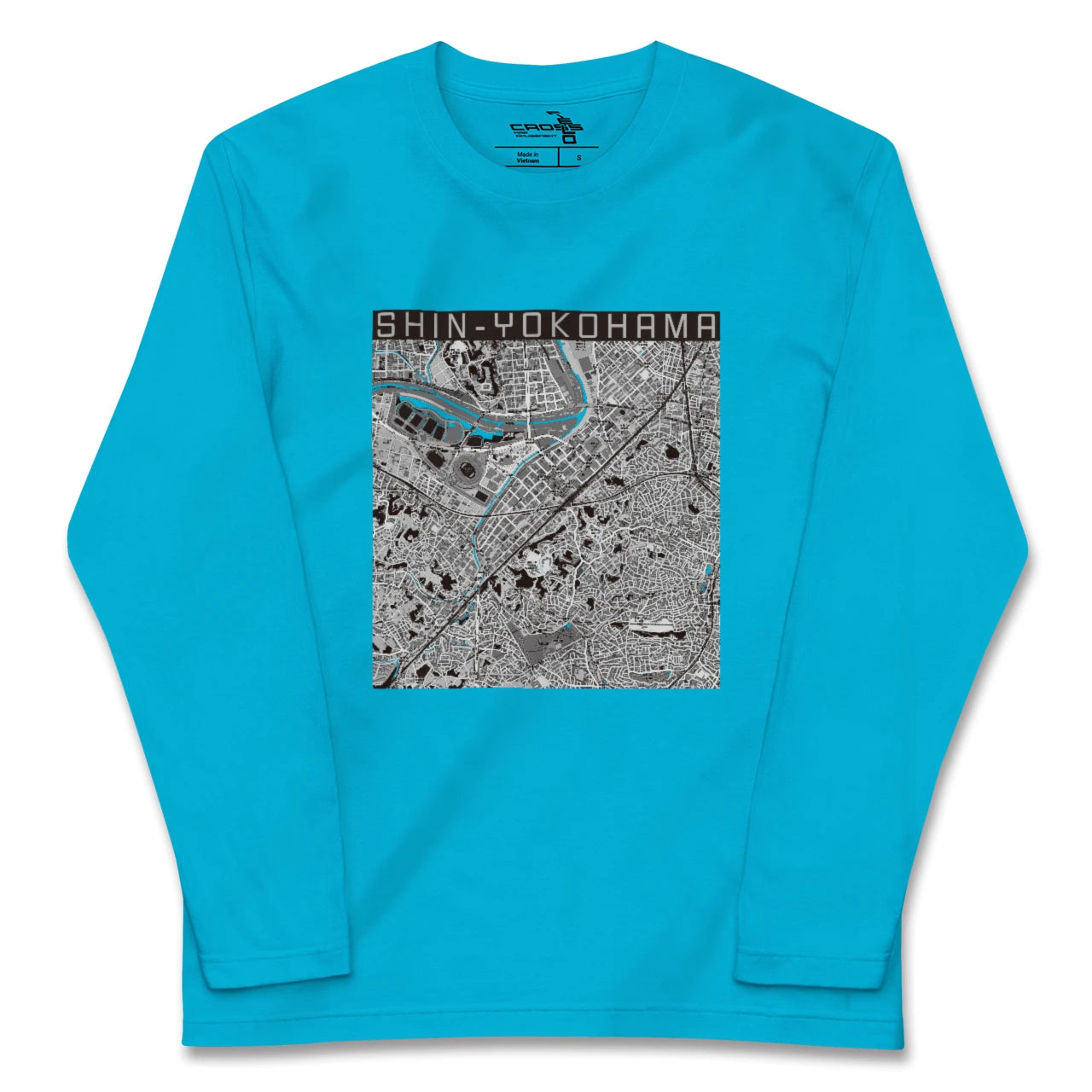 【新横浜(神奈川県)】地図柄ロングスリーブTシャツ