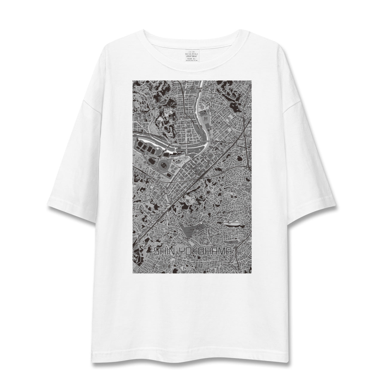 【新横浜(神奈川県)】地図柄ビッグシルエットTシャツ