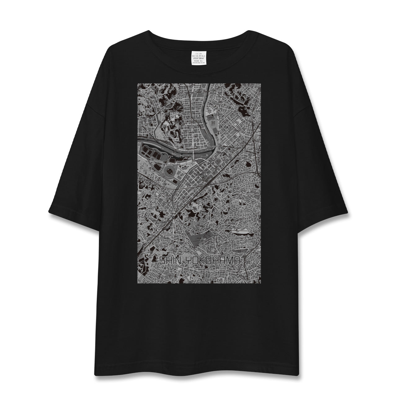 【新横浜(神奈川県)】地図柄ビッグシルエットTシャツ