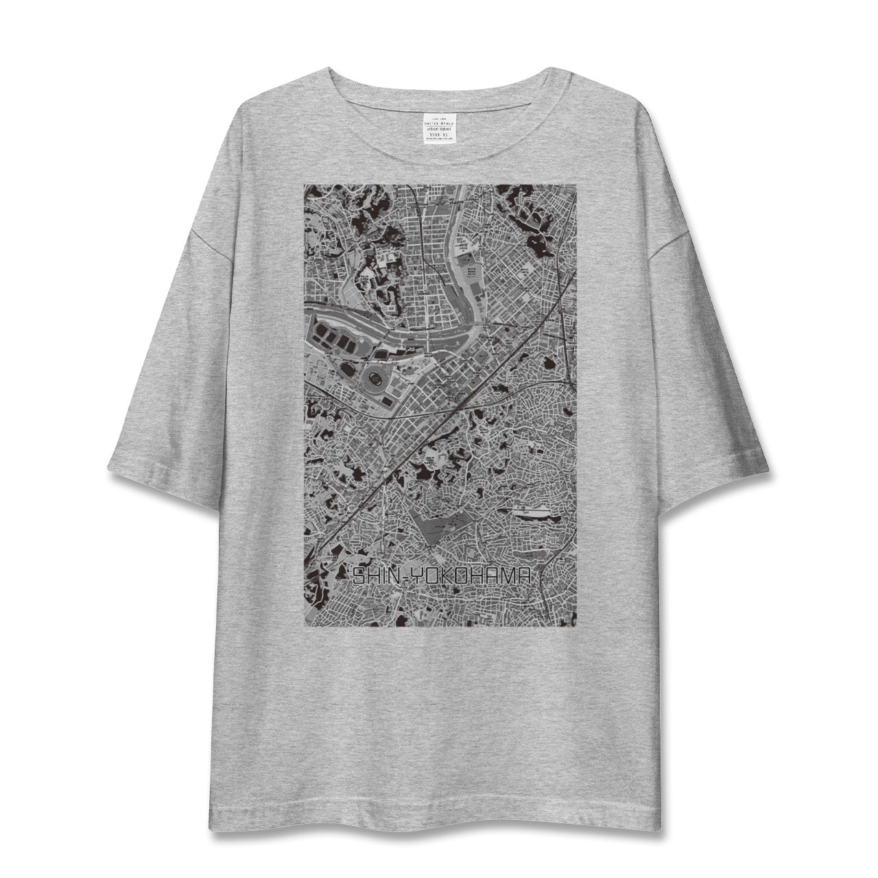 【新横浜(神奈川県)】地図柄ビッグシルエットTシャツ