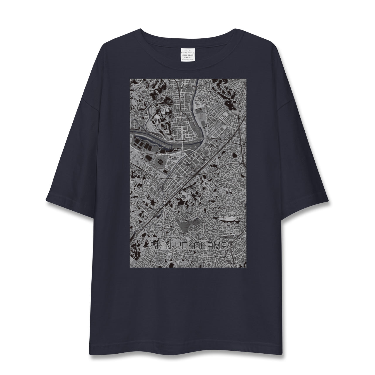 【新横浜(神奈川県)】地図柄ビッグシルエットTシャツ