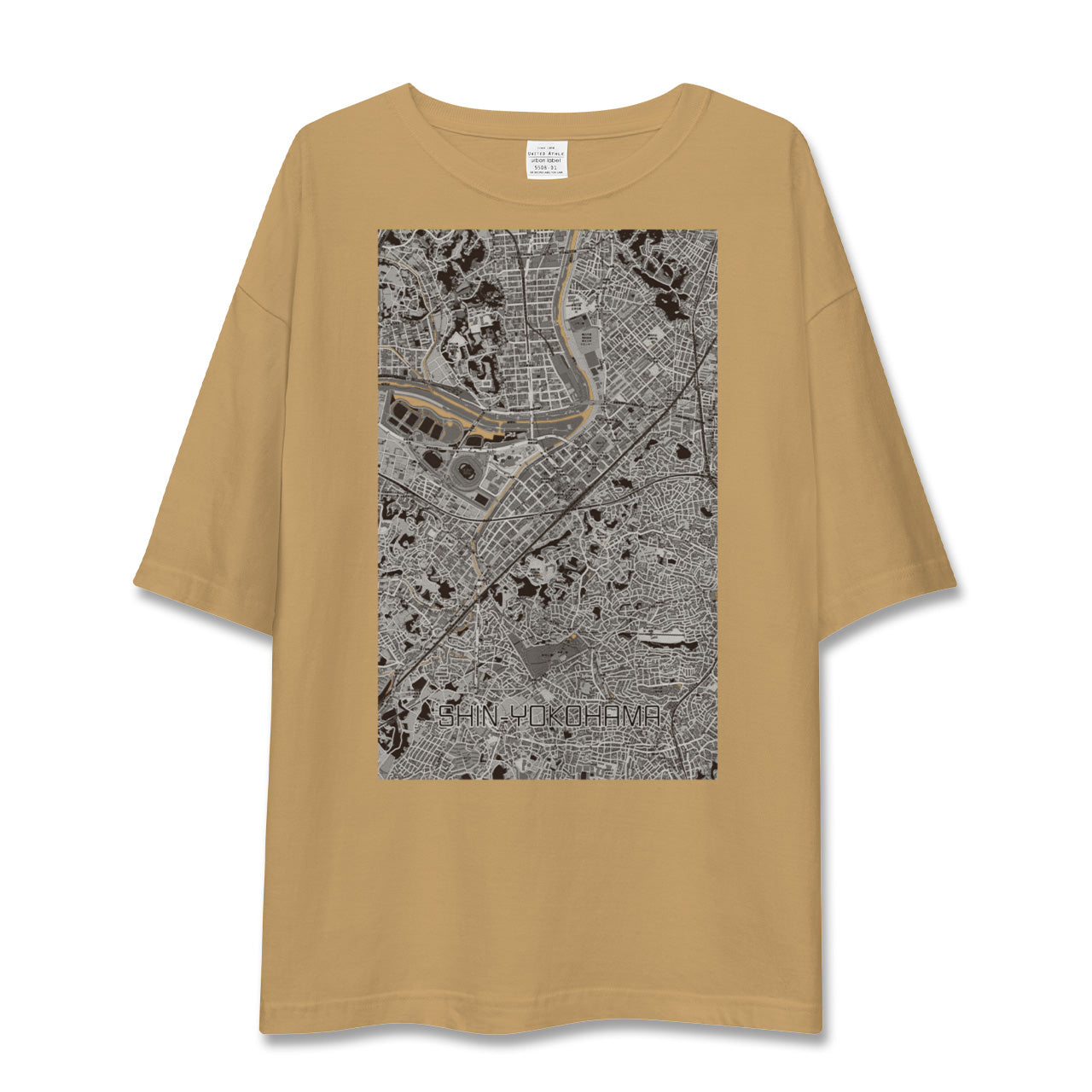 【新横浜(神奈川県)】地図柄ビッグシルエットTシャツ