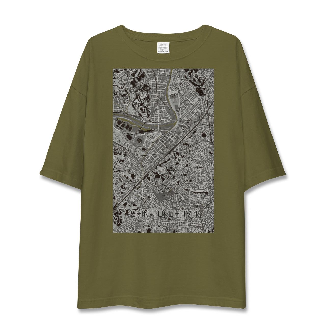 【新横浜(神奈川県)】地図柄ビッグシルエットTシャツ