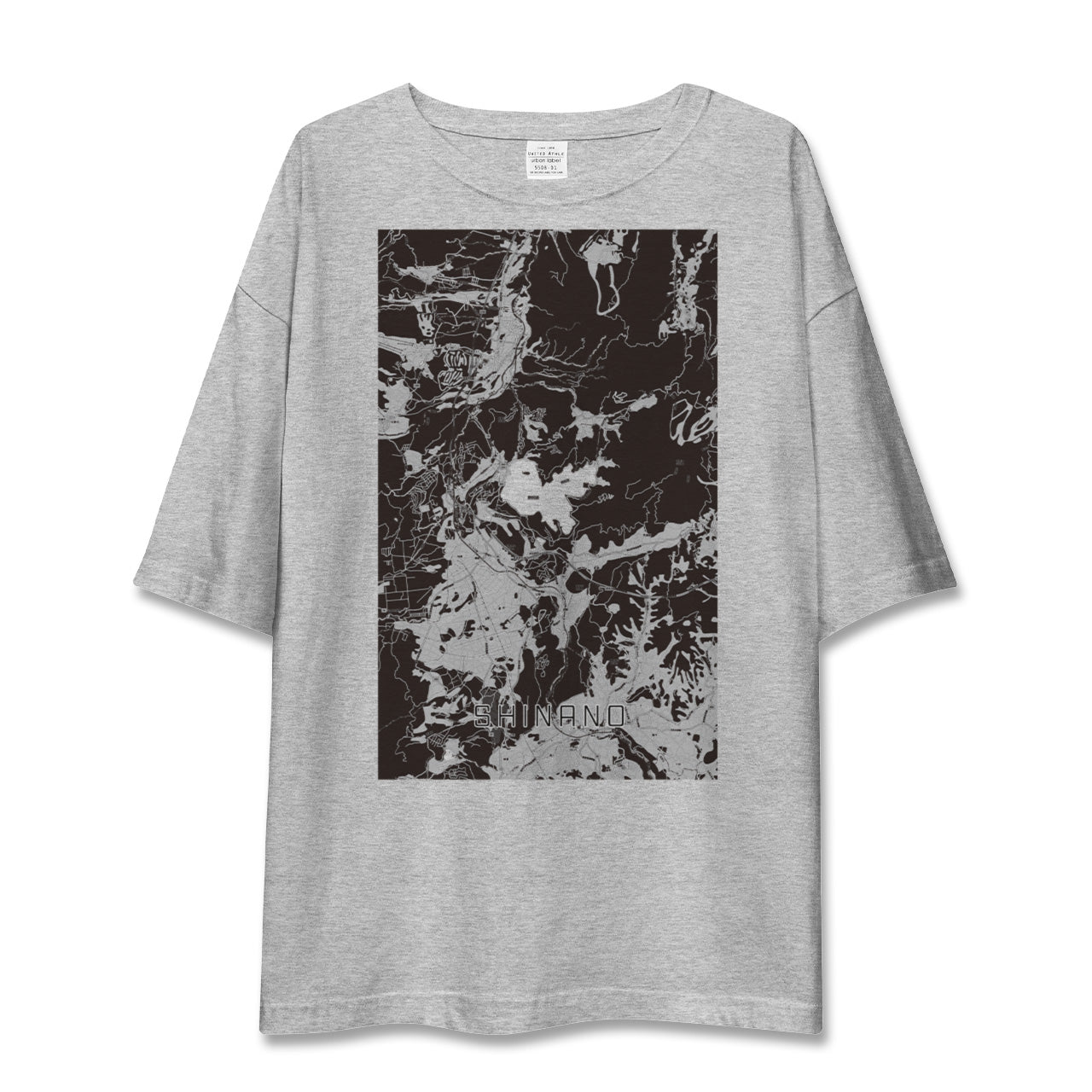【信濃(長野県)】地図柄ビッグシルエットTシャツ