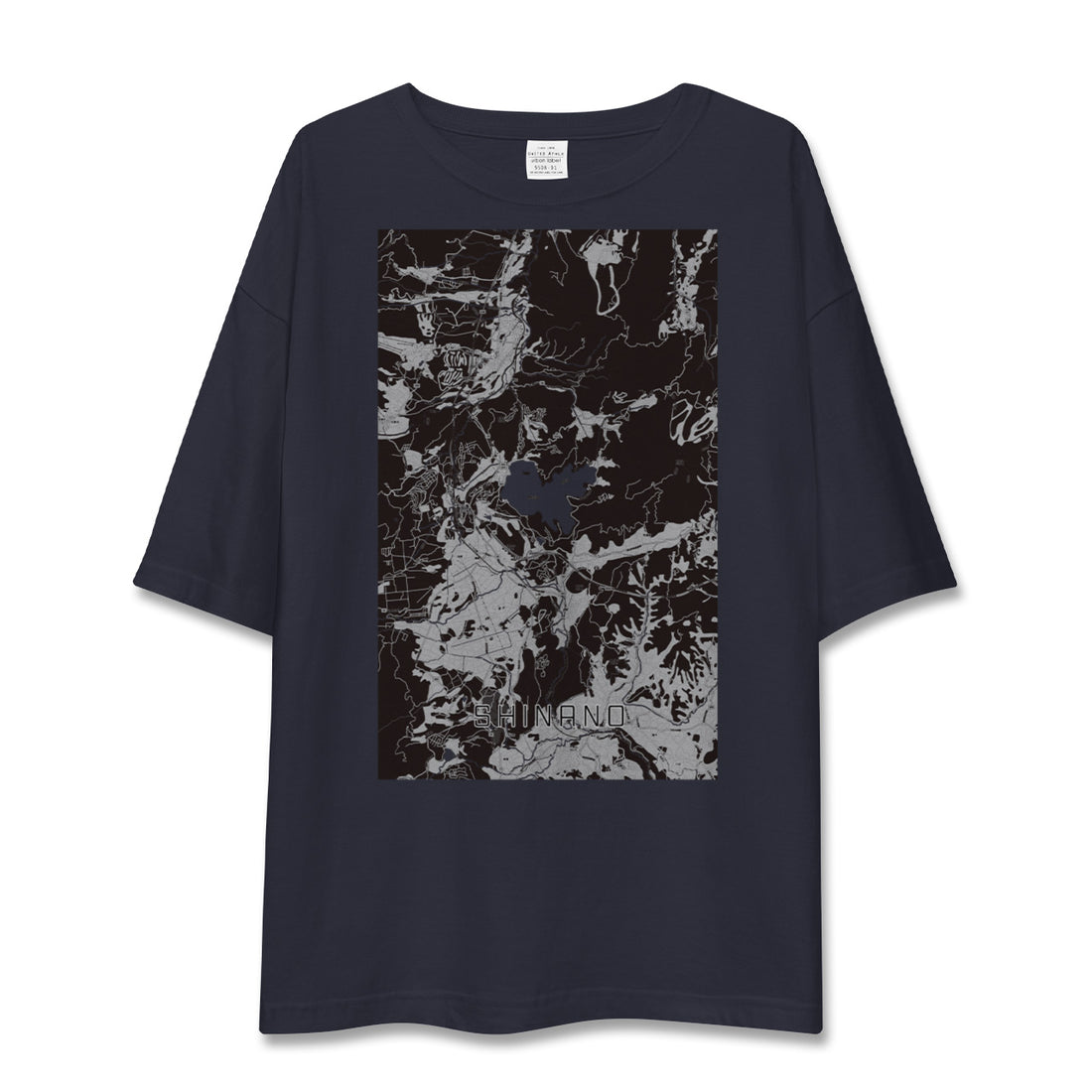 【信濃(長野県)】地図柄ビッグシルエットTシャツ