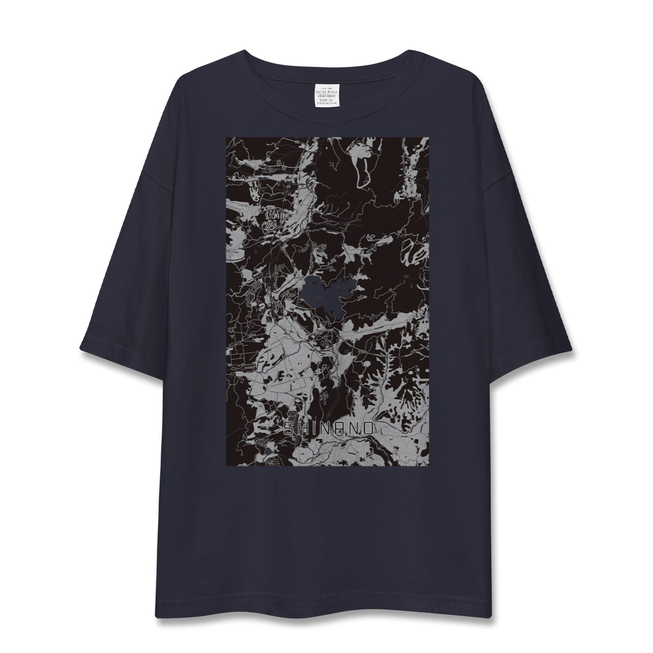 【信濃(長野県)】地図柄ビッグシルエットTシャツ
