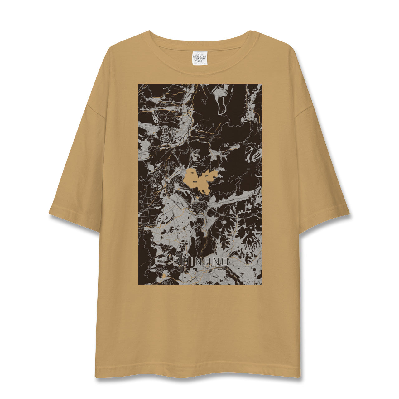 【信濃(長野県)】地図柄ビッグシルエットTシャツ