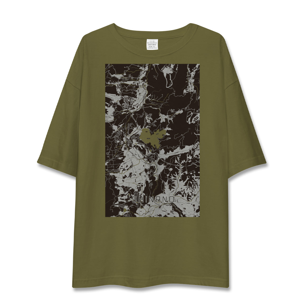 【信濃(長野県)】地図柄ビッグシルエットTシャツ