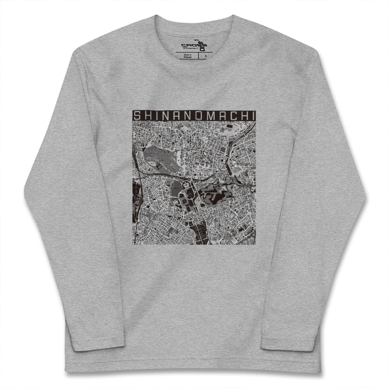 【信濃町(東京都)】地図柄ロングスリーブTシャツ