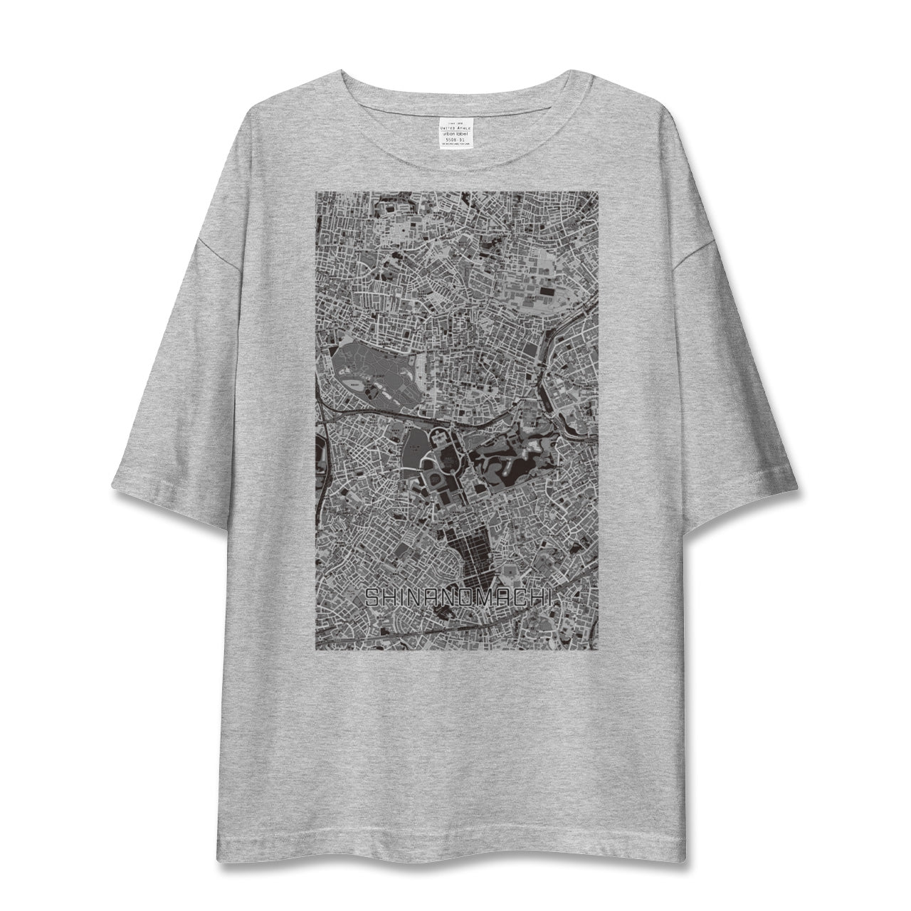【信濃町(東京都)】地図柄ビッグシルエットTシャツ