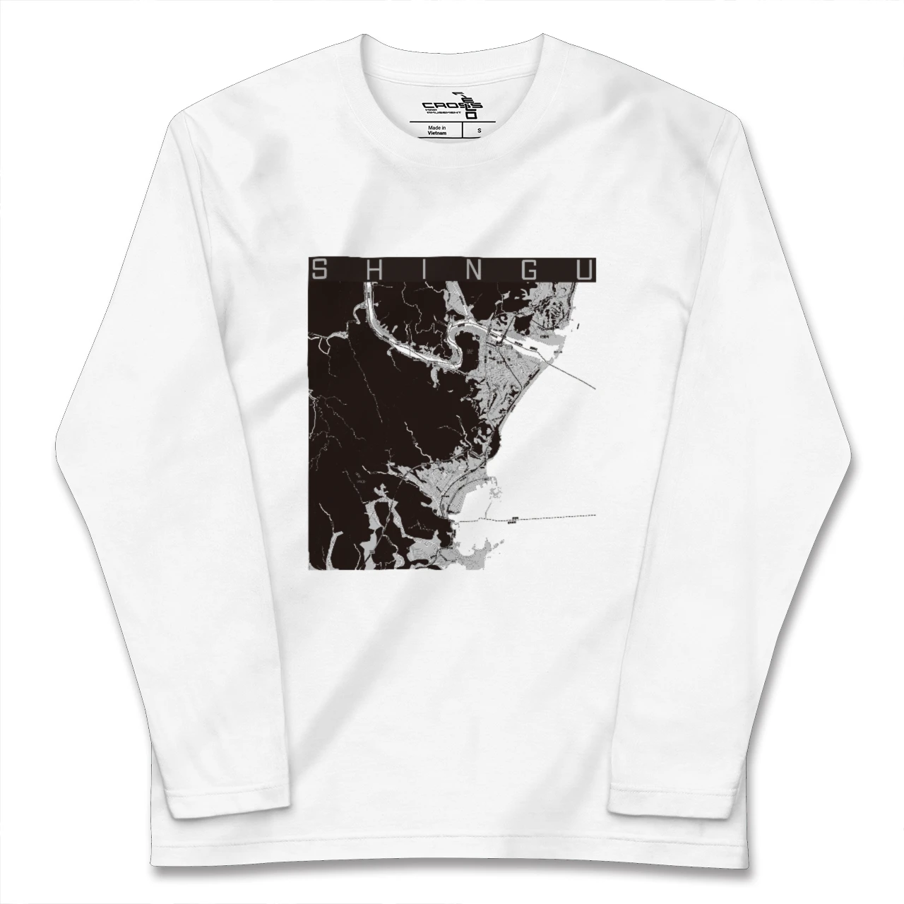 【新宮(和歌山県)(和歌山県)】地図柄ロングスリーブTシャツ