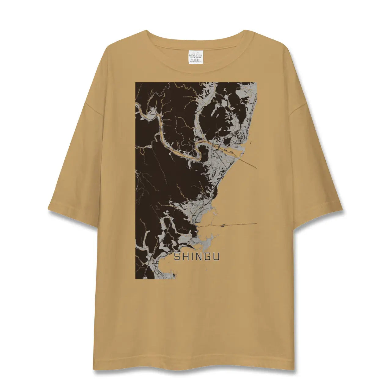 【新宮(和歌山県)(和歌山県)】地図柄ビッグシルエットTシャツ
