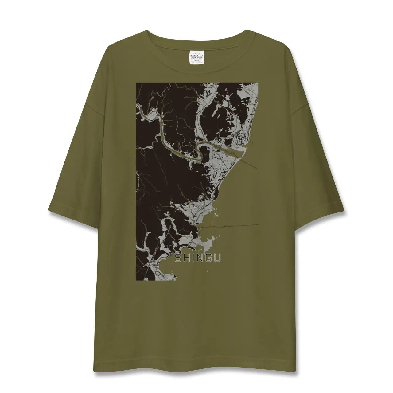 【新宮(和歌山県)(和歌山県)】地図柄ビッグシルエットTシャツ